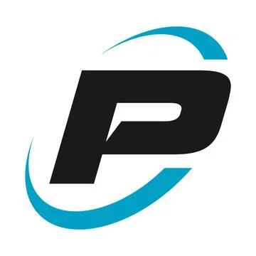 Circle round initial P Letter logo design vector graphic concept illustration Stock Illustration