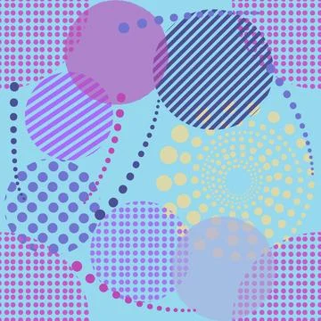 Circle round shape purple pantone seamless pattern, shiny sphere backdrop, mo イラスト素材