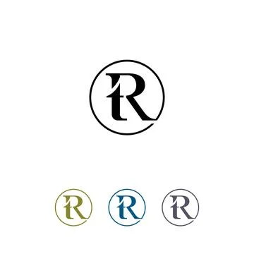 Circle RT Letter Logo Design, rt logo Stock Illustration