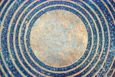 Circle Rusty Iron Pattern With Room For Text In The Center Stock Photos