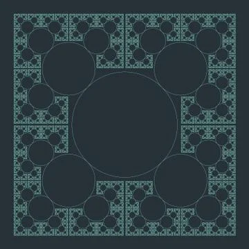 Circle sacral geometry fractal structure background. Stock Illustration