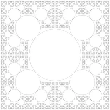 Circle sacral geometry fractal structure background. Stock Illustration