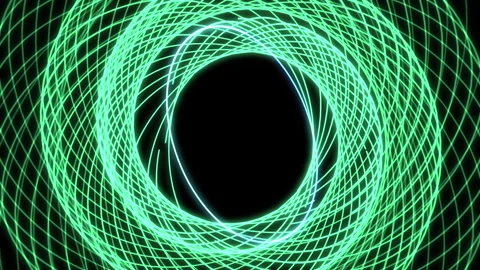 Circle Sacred Geometric Patterns Green Animation Loop Stock Footage 339100962