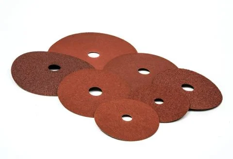 Circle sand papers Stock Photos
