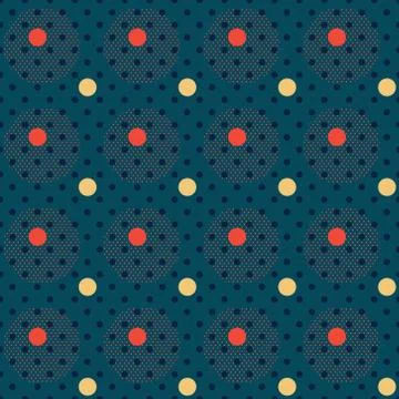 Circle scale seamless pattern Illustrazione stock
