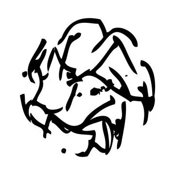 Circle scribble, simple vector hand draw sketch doodle Stock Illustration