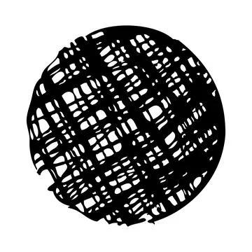 Circle scribble, simple vector hand draw sketch doodle Stock Illustration