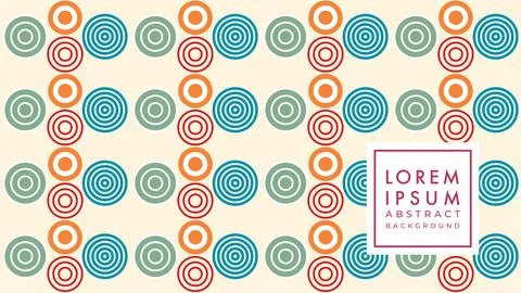 Circle, seamless, background, pattern, russian, kandinsky, bauhaus, graphic.. Illustrazione stock