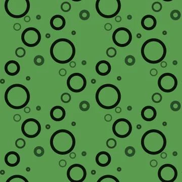 Circle Seamless on green background pattern eps 10 Stock Illustration
