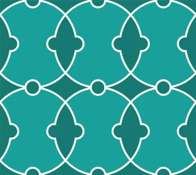 Circle seamless pattern. Abstract textile print. Vector backdrop. Stock Illustration