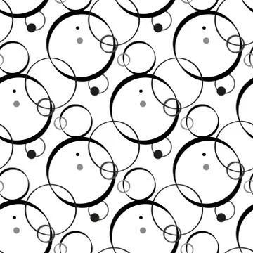 Circle seamless pattern. Seamless circle vector illustration background. Mode Stock Illustration