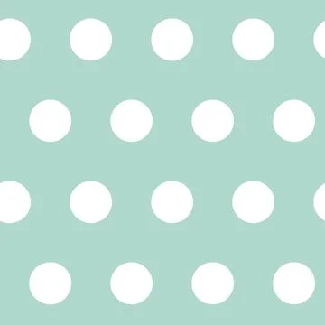 Circle seamless pattern for textile design, blue green simple geometric backg Stock Illustration