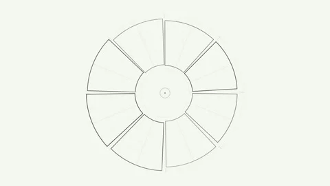 Circle Segment Diagram Animation for Data Visualization and Education 库存影片 332886445
