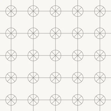 Circle segment grid pattern, seamless pattern in line design. circle, segment Stock Illustration