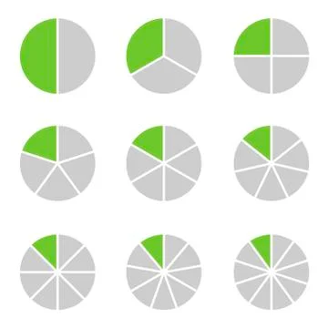 Circle segment set Illustrazione stock