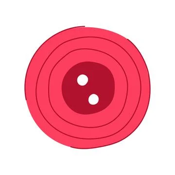 Circle sewing button cartoon vector illustration Stock Illustration