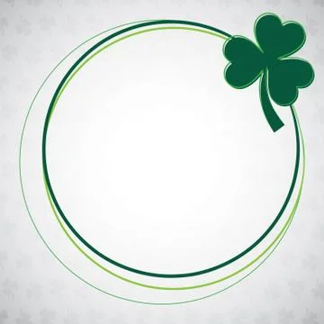 Circle shamrock St Patrick's Day card in vector format. Stock Illustration