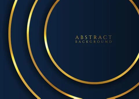 Circle shape abstract background luxury design layer wave shape style Stock Illustration