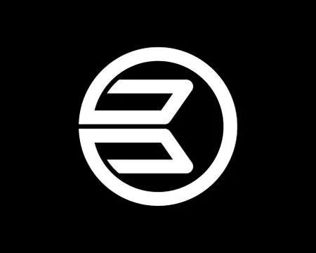 Circle shape with B letter initial Stock Illustration