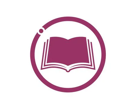 Circle shape with book inside Stock Illustration