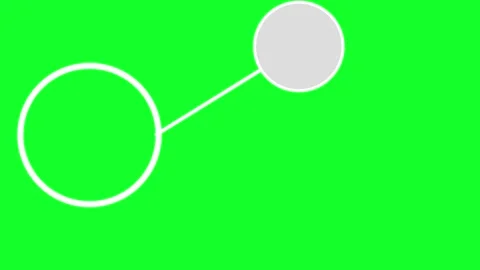 Circle shape branch network two and three options outline greenscreen structu Stock Footage 241770100