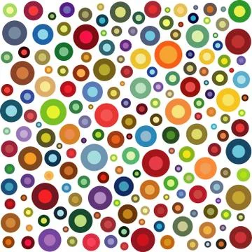 Circle shape collection in multiple color over white Stock Illustration