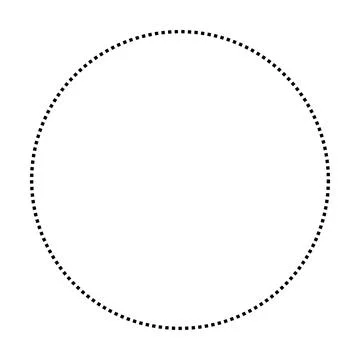 Circle shape dotted icon vector geometry symbol for creative graphic design Stock Illustration