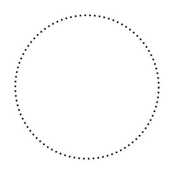 Circle shape dotted icon vector geometry symbol for creative graphic design Stock Illustration
