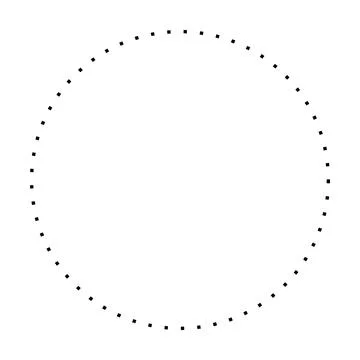 Circle shape dotted icon vector geometry symbol for creative graphic design Stock Illustration