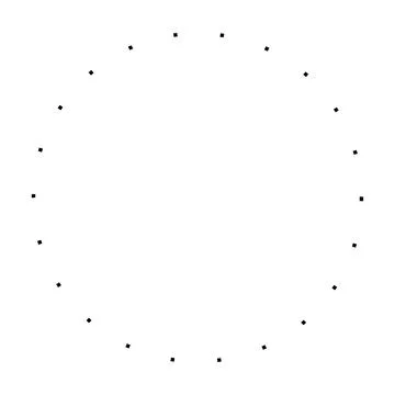 Circle shape dotted icon vector geometry symbol for creative graphic design Stock Illustration