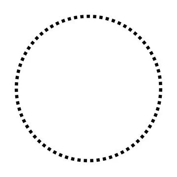 Circle shape dotted icon vector geometry symbol for creative graphic design Stock Illustration