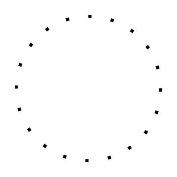 Circle shape dotted icon vector geometry symbol for creative graphic design Stock Illustration