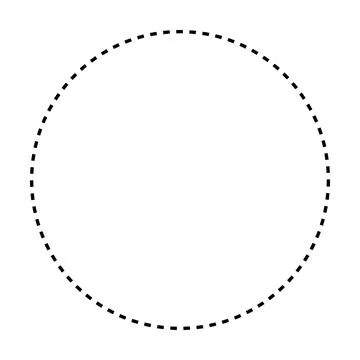 Circle shape dotted icon vector geometry symbol for creative graphic design  Stock Illustration