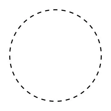 Circle shape dotted icon vector geometry symbol for creative graphic design Stock Illustration