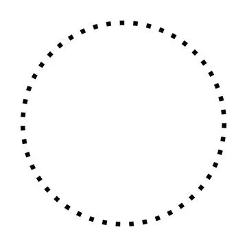 Circle shape dotted icon vector geometry symbol for creative graphic design e Stock Illustration