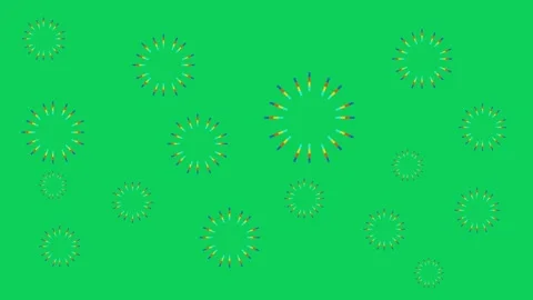 Circle Shape Elements motion graphic with green screen Stock Footage 301778094