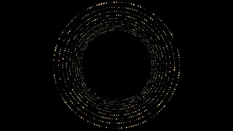 Circle shape golden glitter background Stock Footage 345333008