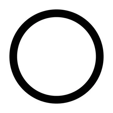 Circle shape icon vector geometry symbol for creative graphic design element  Stock Illustration