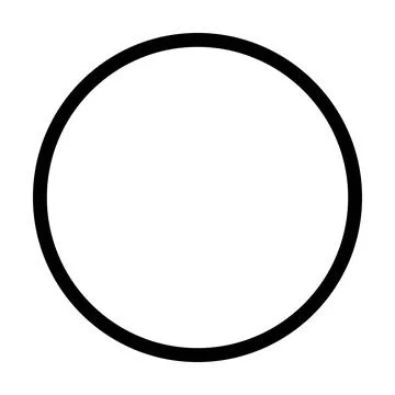 Circle shape icon vector geometry symbol for creative graphic design element  Stock Illustration