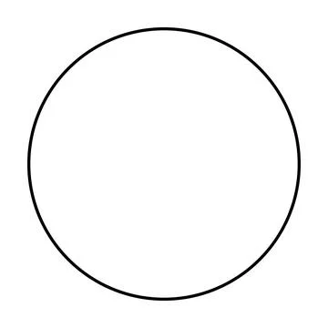 Circle shape icon vector geometry symbol for creative graphic design element  Stock Illustration