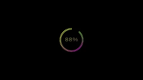 Circle Shape loading bar icon animation. Stock Footage 286143023