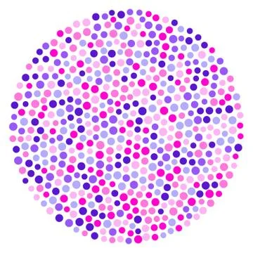 Circle shape made with pink and purple dots Stock Illustration