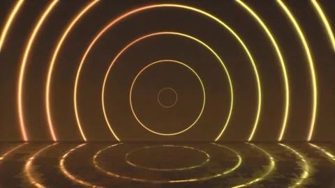 Circle Shape Neon Lights Loop 8 Stock Footage 215816702