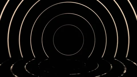 Circle Shape Neon Lights Loop Stock Footage 215816873