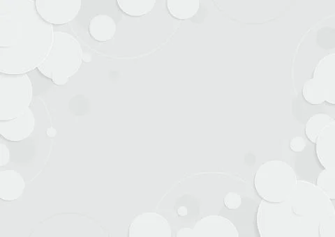 Circle shape overlap design white abstract style Stock Illustration