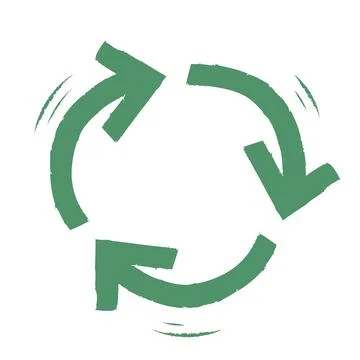 Circle Shape Rotation Recycling Icon Symbol Concept Vector Illustration Stockillustratie