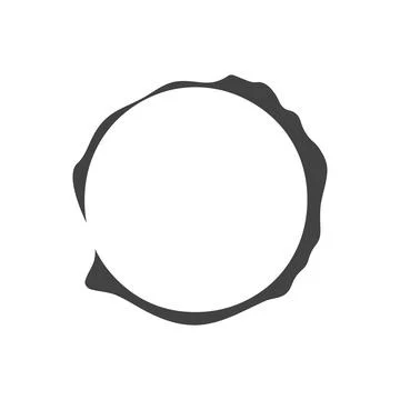 Circle shape rounded brush element flat vector on white background Stock Illustration