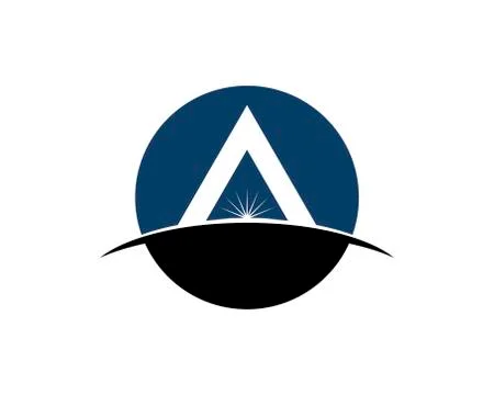 Circle shape with triangle inside 스톡 일러스트