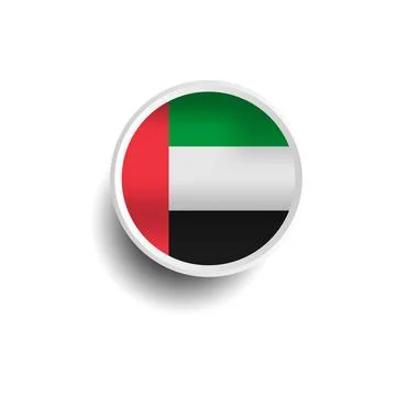 Circle shape UAE flag design vector Stock Illustration