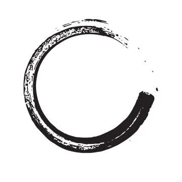 Circle shape vector black grunge background Stock Illustration